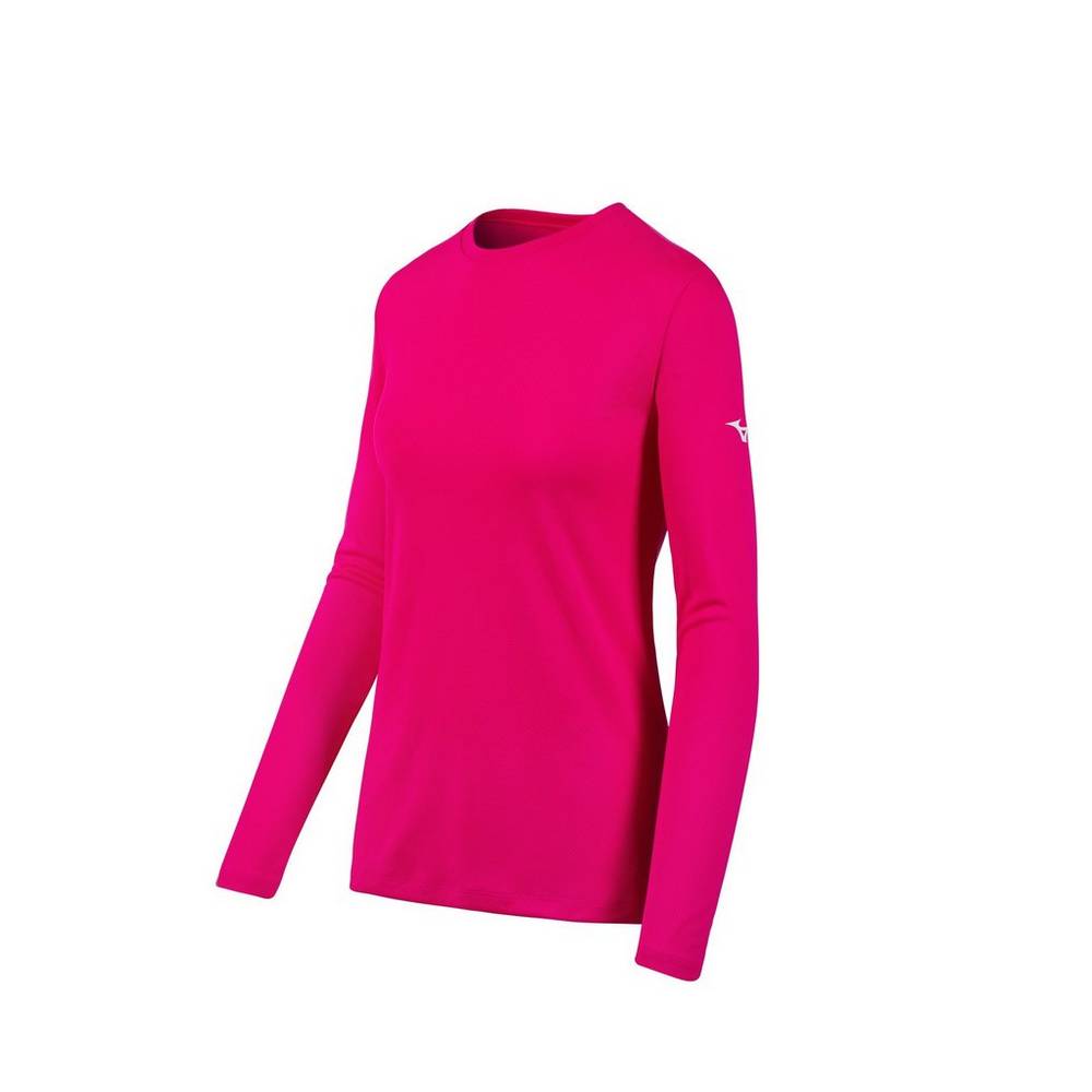 Mizuno Women's Long Sleeve T-Shirts Pink (530044-XRW)